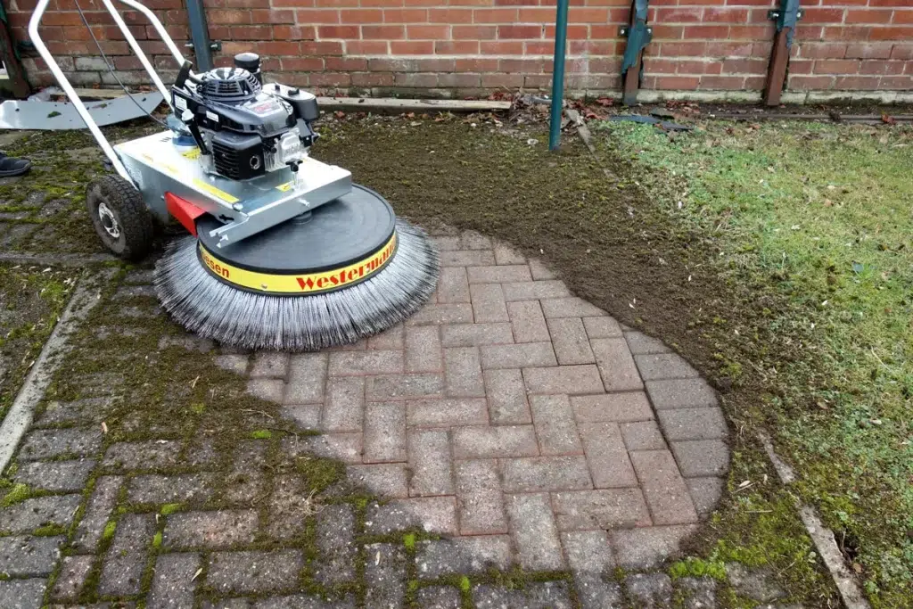 moss removing machine. if you're learning how to clean pavers, you might need it