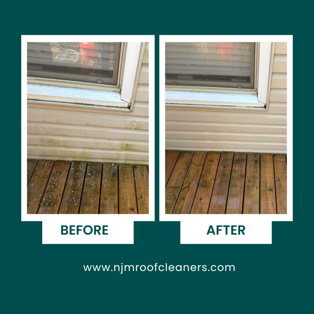 Deck Patio Cleaning Before After