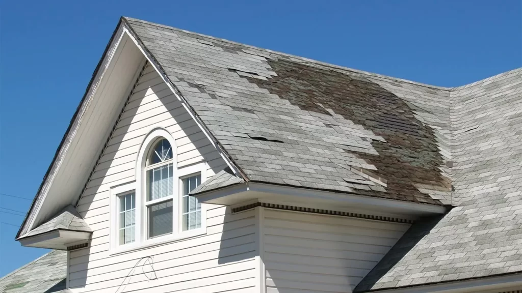 a home with roof problems that needs repair