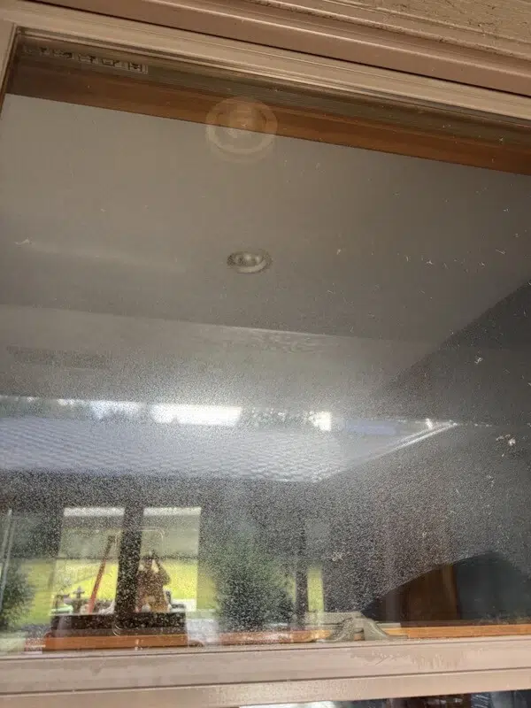 window with dust awaiting cleaning